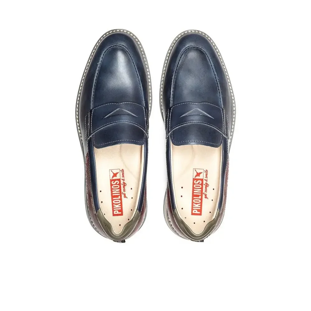 PIKOLINOS LOAFERS LEATHER CANET FOR MAN BLUE